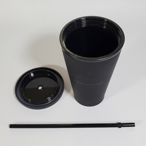 🟢 Starbucks Black Matte Cold Cup Tumbler Acrylic 16oz Tumbler Seattle WA NWT - Picture 5 of 8